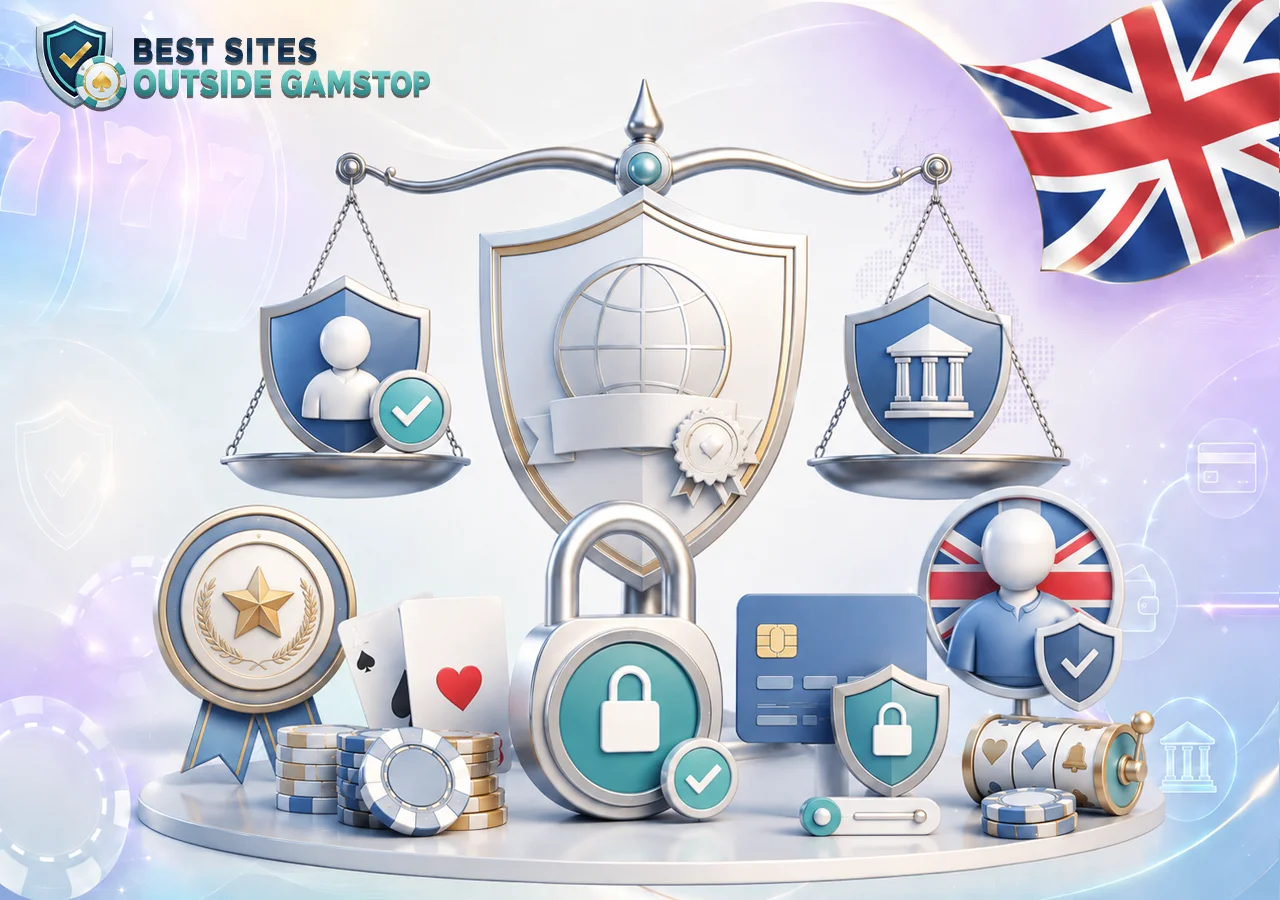 Safety compliance with licenses, verification, responsible gambling rules